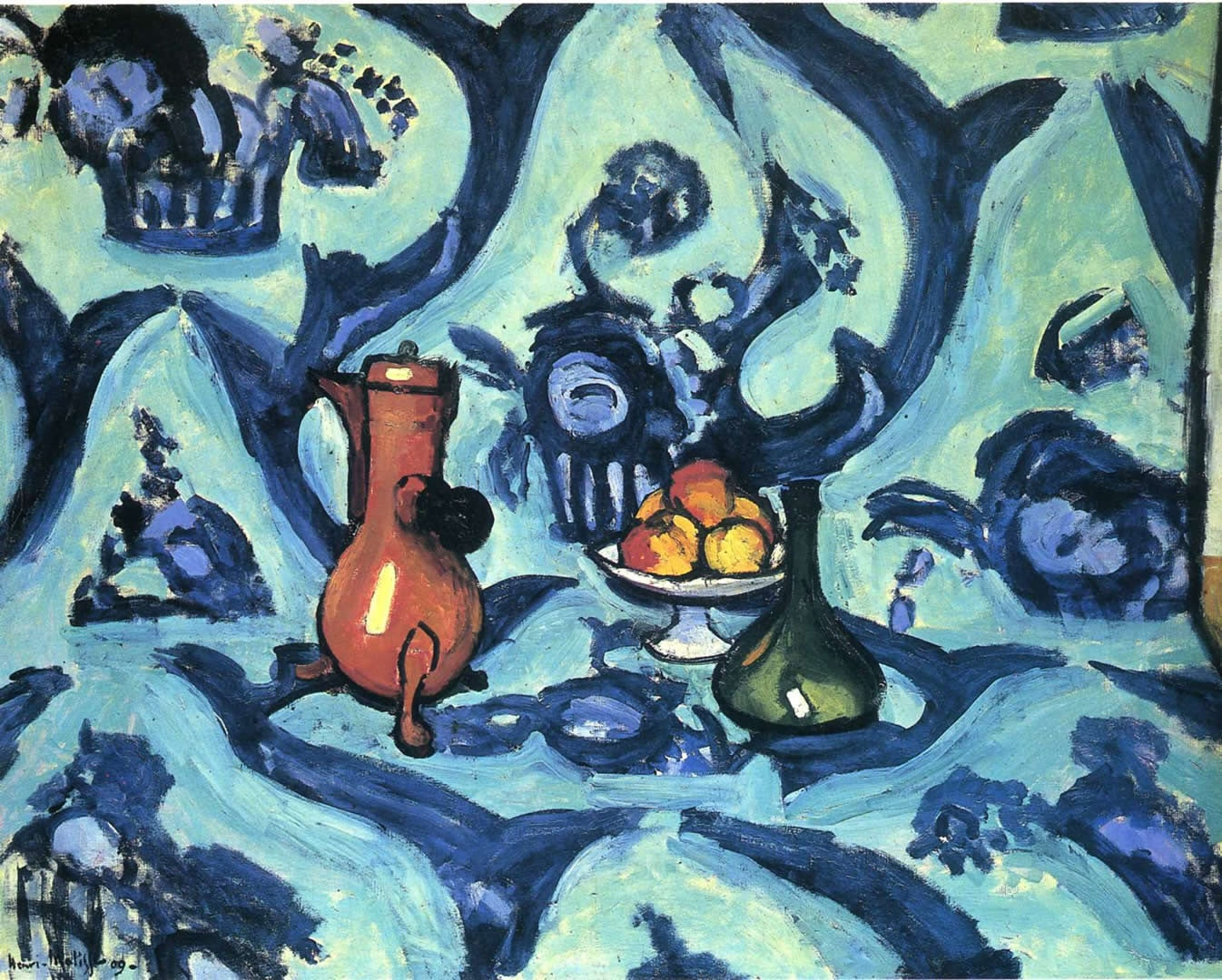 Still Life with blue Tablecloth by Henri Matisse