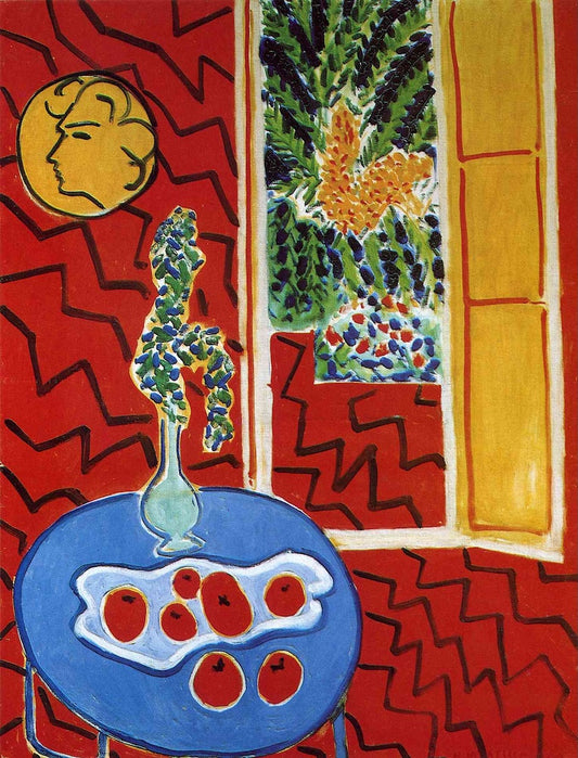 Red Interior, Still Life on a Blue Table by Henri Matisse