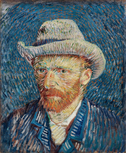 Self-Portrait with Grey Felt Hat by Vincent Van Gogh